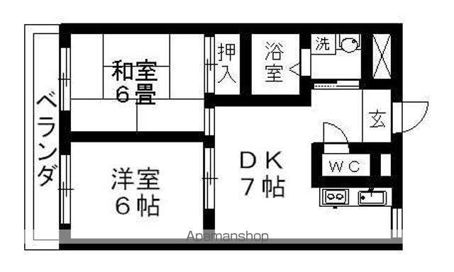 CS天子田(2DK/1階)の間取り写真