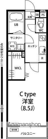 リブリ・ユウヤ(1K/1階)の間取り写真