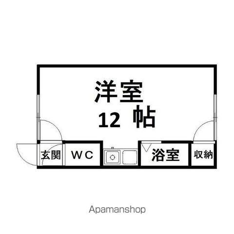 STEPーCASAⅡ(ワンルーム/1階)の間取り写真