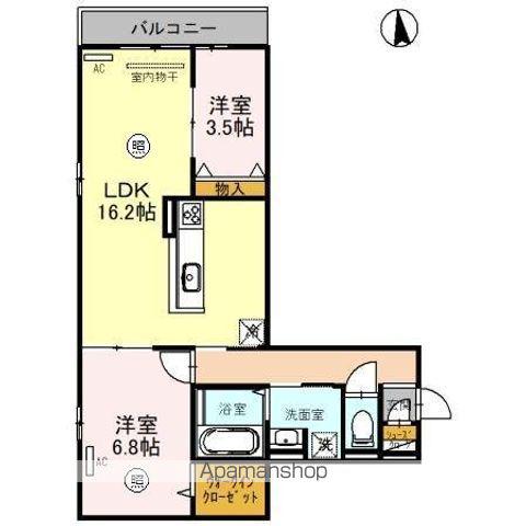 CLASHIST墨江(2LDK/3階)の間取り写真