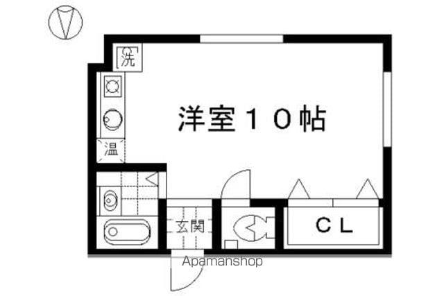 ルーム大森(ワンルーム/3階)の間取り写真