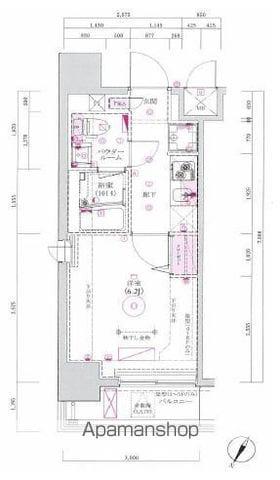 グロース西横浜(1K/3階)の間取り写真