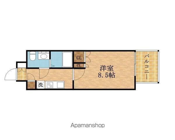 アーバンエース関目パル(1K/4階)の間取り写真