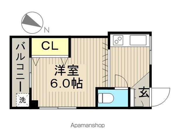 大村荘(ワンルーム/3階)の間取り写真