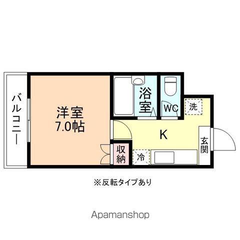 PLAZA寺町Ⅰ番館(1K/3階)の間取り写真