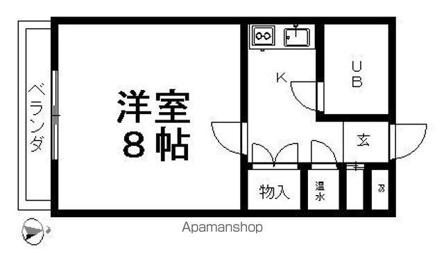 フォレストーン88(1K/1階)の間取り写真