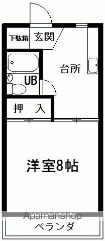 レジデンス佐藤(1DK/1階)の間取り写真