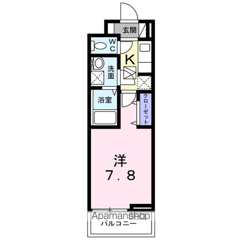 グラン クラス(1K/1階)の間取り写真