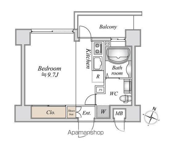 リエス千葉新宿(ワンルーム/5階)の間取り写真