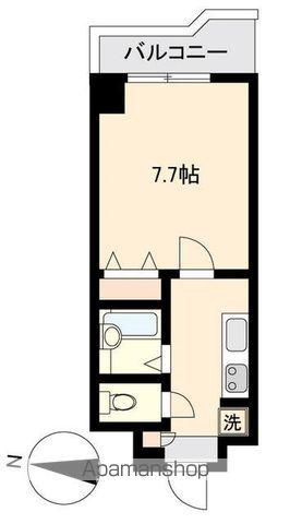 晩翠ウイングビル(1K/5階)の間取り写真