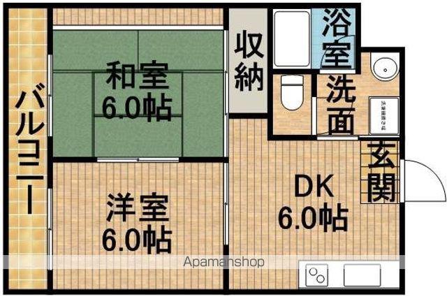 プロヴァンス(2DK/3階)の間取り写真