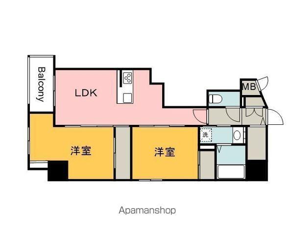 S-RESIDENCE富士見町AGLITTER(2LDK/13階)の間取り写真