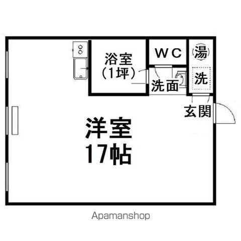 プルミエ ブラン(ワンルーム/3階)の間取り写真
