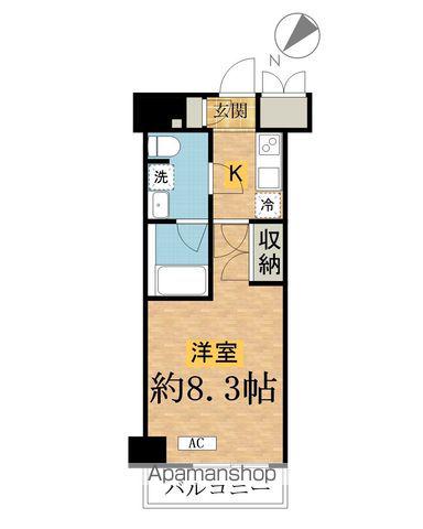 SHOKEN RESIDENCE八王子(1K/4階)の間取り写真