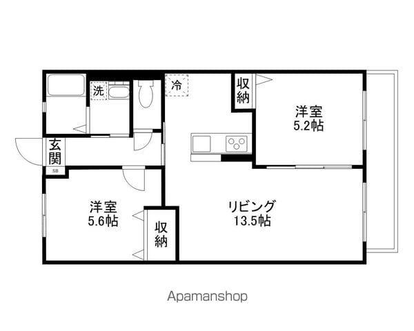 ノアズ アーク(2LDK/2階)の間取り写真
