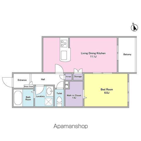 ルテ山崎(1LDK/3階)の間取り写真