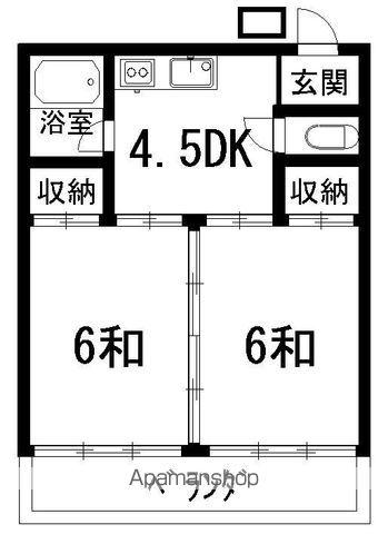 芝マンション(2DK/2階)の間取り写真