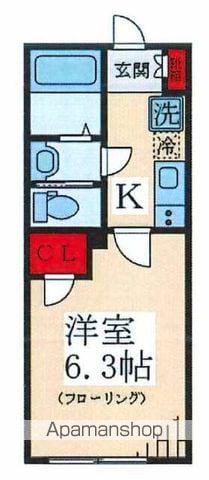 CHATON野田(1K/2階)の間取り写真