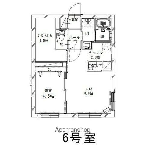PARTIRE 裏参道(1SLDK/1階)の間取り写真