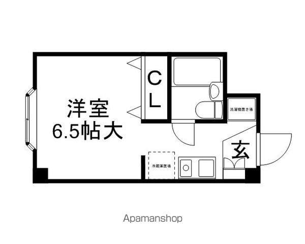 メゾンドゥマキ三輪(1K/3階)の間取り写真