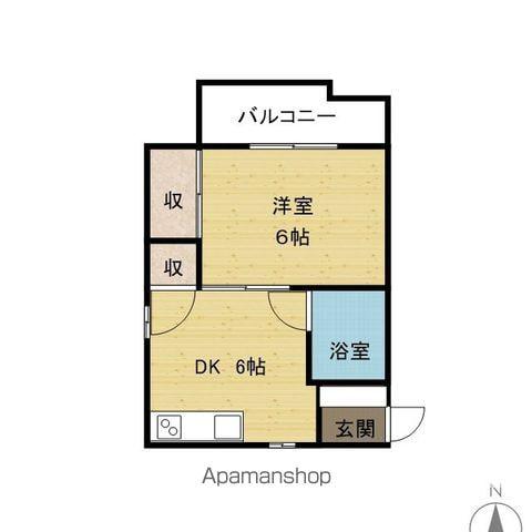 カサブランカ(1DK/3階)の間取り写真