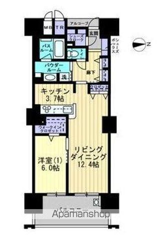 アルファステイツ南新町タワーレジデンス(1LDK/16階)の間取り写真