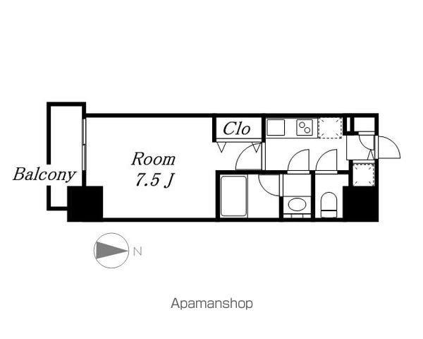 ブランシエスタ東別院(1K/4階)の間取り写真