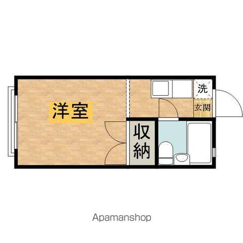 三沢アパートメント(ワンルーム/2階)の間取り写真