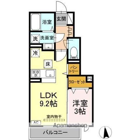 ヴィラクレストVII(1LDK/1階)の間取り写真