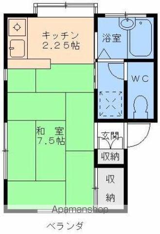 レジデンス大(1K/3階)の間取り写真