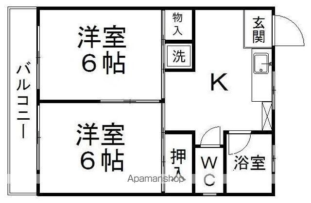 コーポ藤和(2K/3階)の間取り写真