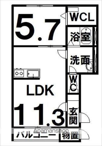 BELLE VILLE(1LDK/3階)の間取り写真
