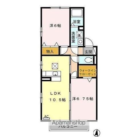 プルミエ慶(2LDK/1階)の間取り写真