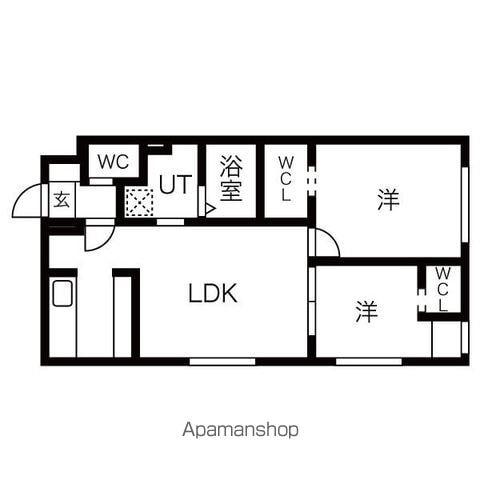 STELLA ENIWA STATION SIDEステラ恵庭駅(2LDK/4階)の間取り写真