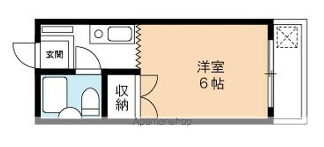 グレース河辺(1K/2階)の間取り写真
