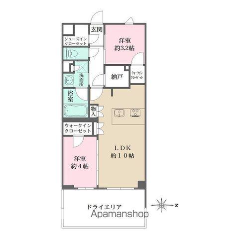 LA PERLA JIYUGAOKAⅡ(2LDK/B1階)の間取り写真