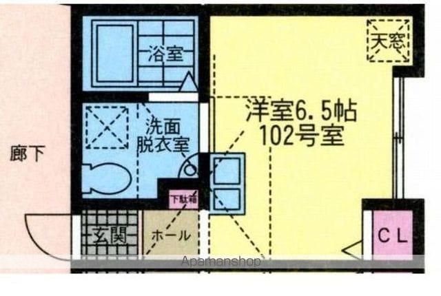 BSパーク戸塚(ワンルーム/1階)の間取り写真