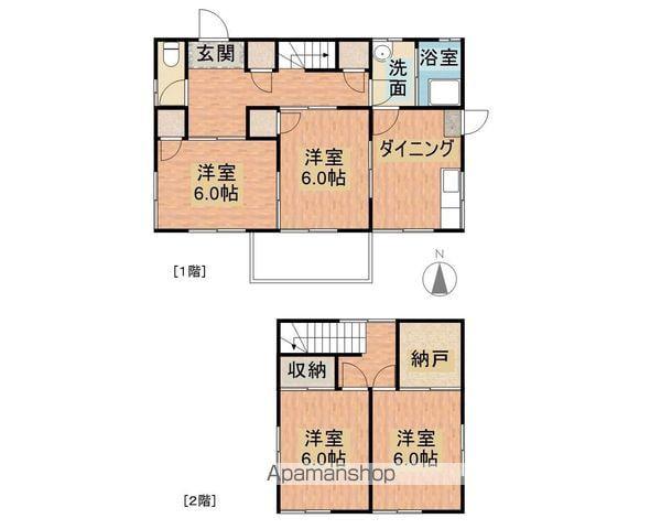 北陸本線 敦賀駅 バス乗車時間：10分 中池見口バス停で下車 徒歩4分 2階建 築51年(4DK)の間取り写真