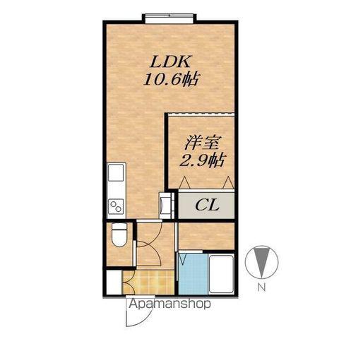 メープルK(1LDK/2階)の間取り写真