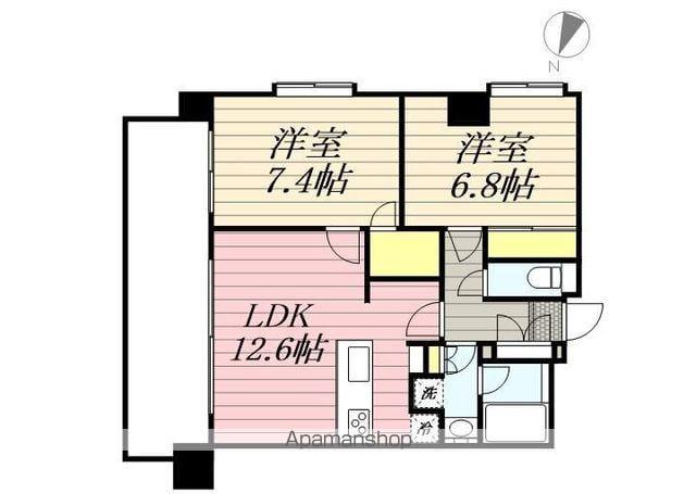 アーク松戸レジデンス(2LDK/4階)の間取り写真