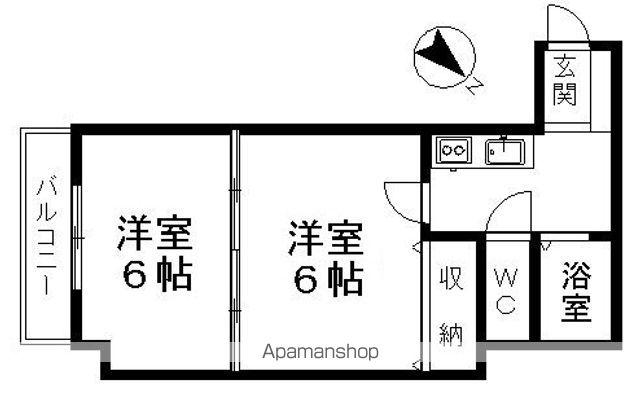桜マンションⅡ(2K/4階)の間取り写真