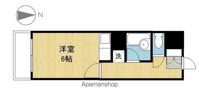 トーカンマンション大分県庁東(1K/2階)の間取り写真