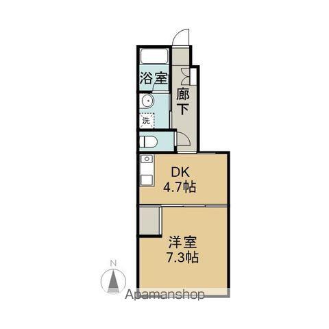 308晴れ(1K/1階)の間取り写真
