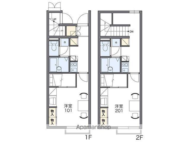 レオパレスサウスランド(1K/1階)の間取り写真