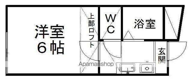 ベルトピア仙台13(1K/1階)の間取り写真