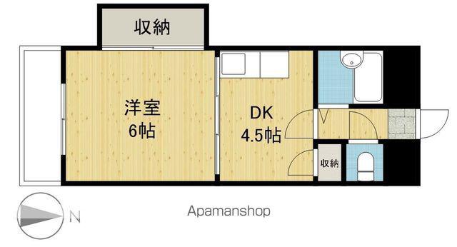 ヴィラ鶴崎(1DK/3階)の間取り写真