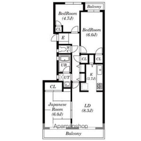 サンヒルズ上大岡(3LDK/1階)の間取り写真