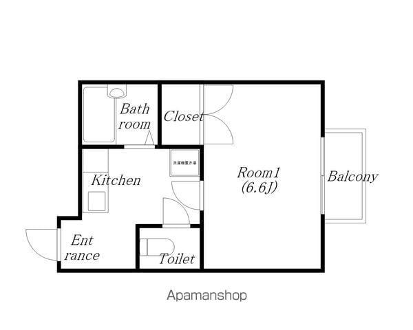 NASU24(1K/1階)の間取り写真