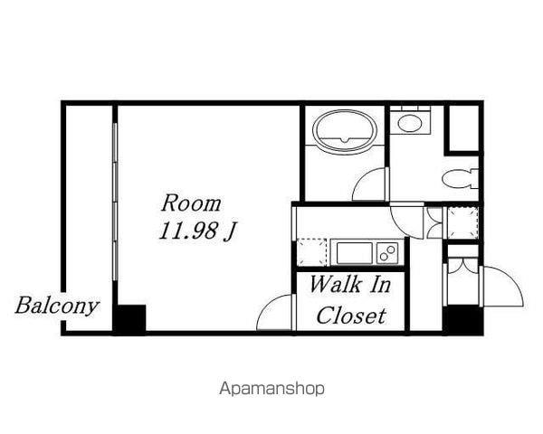 エルブ浄心(1K/4階)の間取り写真