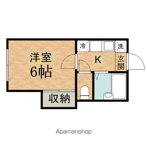 ライブMⅡ(1K/2階)の間取り写真